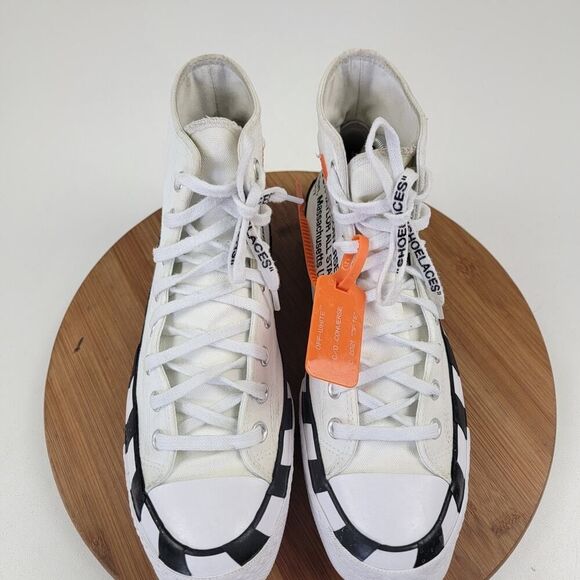 Converse Chuck Taylor All Star 70 Hi Off-White-163862C Virgil Abloh Mens Sz 8 - Picture 4 of 15